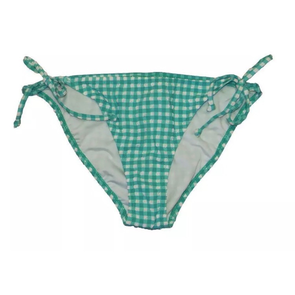 J crew green gingham bikini bottom